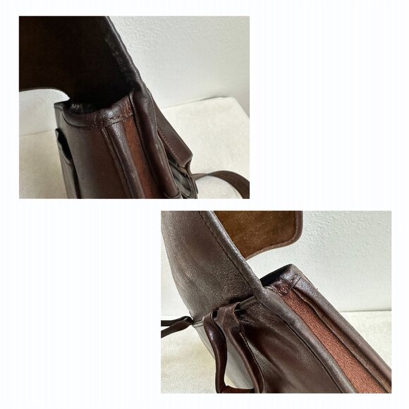 Vintage Coach Suspender Bag 9490, in Mocha Leather, Pre serial NYC early 70s - Picture 11 of 15